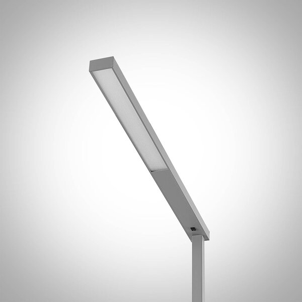 Arcchio LED-es irodai állólámpa Tamilo, ezüst, fém, 194cm, Alu / szürke / cink, Dolgozószoba / Iroda, Alumínium, Modern