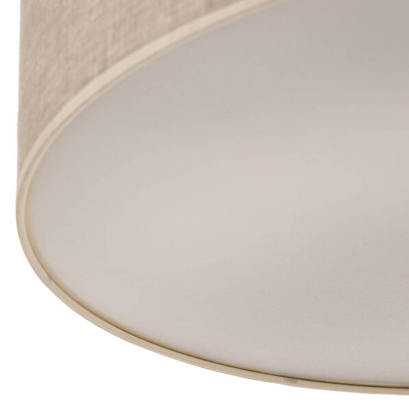 Eko-Light Leano mennyezeti világítás, szürke, vászonborítás, Ø 50 cm, dimmelhető, Alu / szürke / cink, Nappali / Étkező, Textil / szövet / selyem, Modern