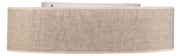 Eko-Light Leano mennyezeti világítás, szürke, vászonborítás, Ø 50 cm, dimmelhető, Alu / szürke / cink, Nappali / Étkező, Textil / szövet / selyem, Modern