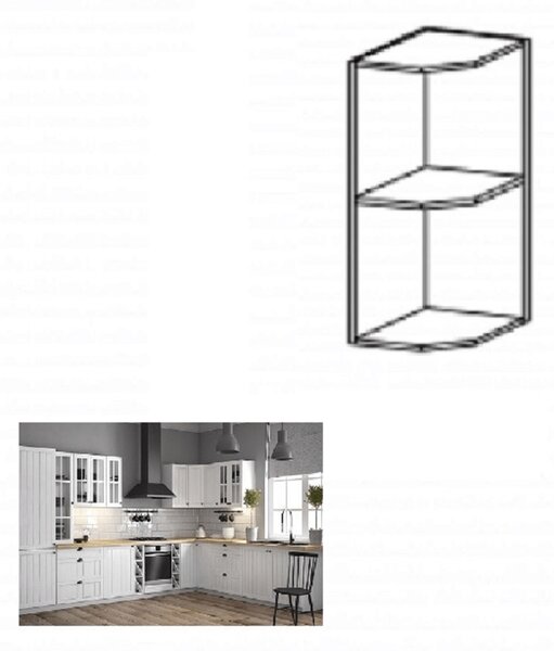 Felső konyhai polc G25P Provence (fehér + andersen fenyő)