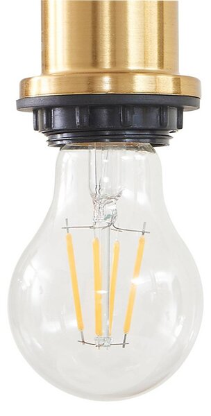 Lindby függőlámpa Hildur, 4 lámpás, 118 cm, füstszürke, üveg, dimmelhető, Alu / szürke / cink, Nappali / Étkező, Üveg
