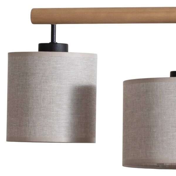 TK Lighting Deva Nature lógó világítás, 4 izzós, textil, dimmelhető, Világos fa, Nappali / Étkező, Fa, Skandináv