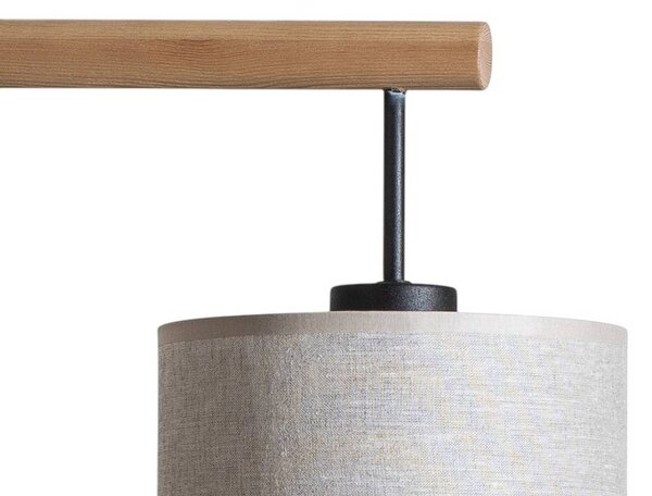 TK Lighting Deva Nature lógó világítás, 4 izzós, textil, dimmelhető, Világos fa, Nappali / Étkező, Fa, Skandináv