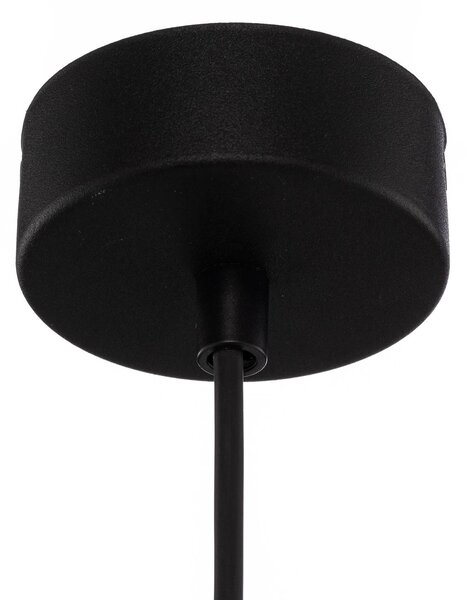 TK Lighting Üveg lógó világítás, Ø 35 cm, fekete/átlátszó, dimmelhető, Tiszta / átlátszó, Nappali / Étkező, Üveg, Modern