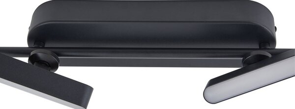 Lindby LED-es reflektor Eldrin, fekete, 6 lámpás, fénycsík, fényszalag, dimmelhető, Fekete, Nappali / Étkező, fém, Modern