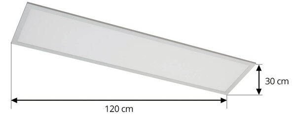 Arcchio LED panel Lyndra, 120 cm, ezüst, alumínium, dimmelhető, CCT, dimmelhető, Alu / szürke / cink, Nappali / Étkező, Alumínium, Modern