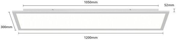 Arcchio LED panel Lyndra, 120 cm, ezüst, alumínium, dimmelhető, CCT, dimmelhető, Alu / szürke / cink, Nappali / Étkező, Alumínium, Modern
