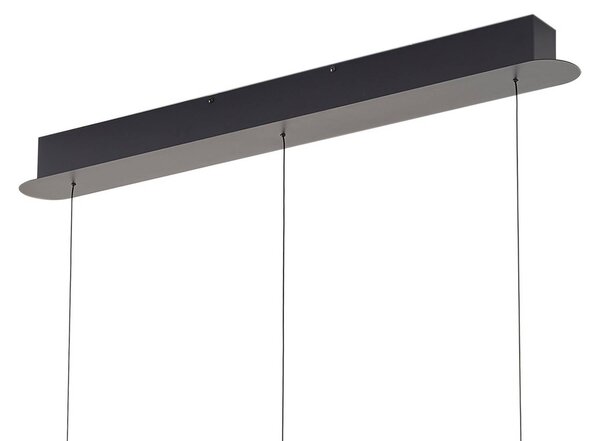 Lucande LED-es függőlámpa Joran, 3-lámpás, fehér, üveg, Fehér / opál, Nappali / Étkező, Üveg, Modern