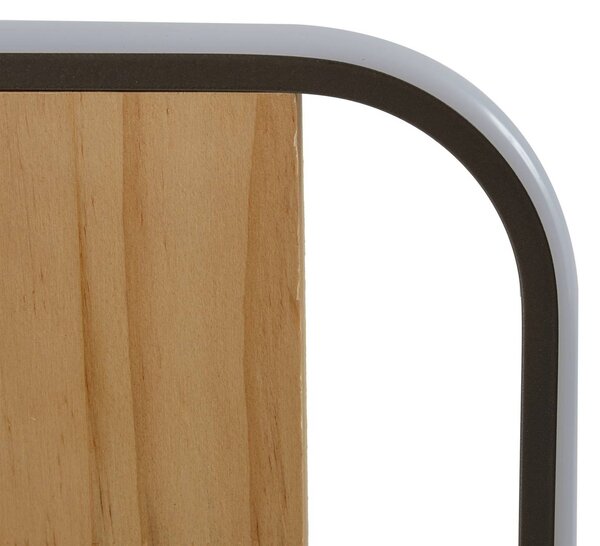 Lindby LED állólámpa Romilda, szürke, fa, magasság 122 cm, Világos fa, Nappali / Étkező, Vidéki otthon / Rusztikus
