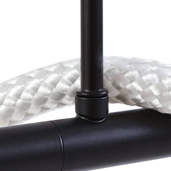 Lucande LED-es Kisune függőlámpa, fekete/fehér, fém, Fekete, Nappali / Étkező, Műanyag, Modern