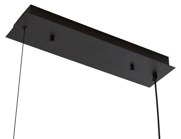 Lucande LED-es Kisune függőlámpa, fekete/fehér, fém, Fekete, Nappali / Étkező, Műanyag, Modern