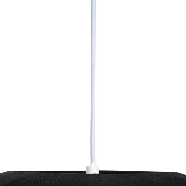 Lindby Helin lógó világítás, fekete/fehér/szürke, Ø 60 cm, 3 izzós., dimmelhető, Többszínű, Nappali / Étkező, Textil / szövet / selyem, Skandináv