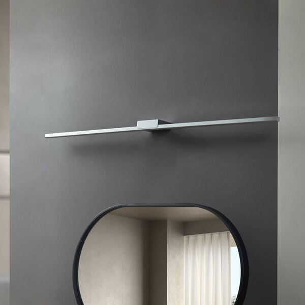 Lucande LED tükör lámpa Kivana, króm, fém, 120 cm, IP44, Króm / ezüst, Fürdőszoba, Alumínium, Modern