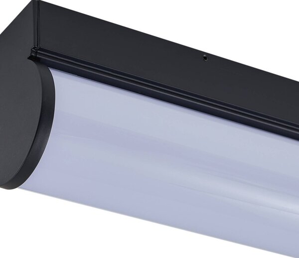 Lucande LED fürdőszoba fali lámpa Vilmara, fekete, fém, IP44, Fekete, Fürdőszoba, Alumínium, Modern