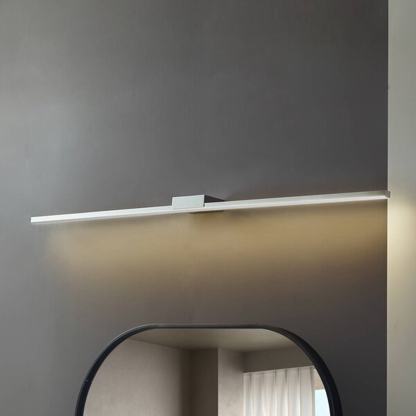 Lucande LED tükör lámpa Kivana, króm, fém, 120 cm, IP44, Króm / ezüst, Fürdőszoba, Alumínium, Modern