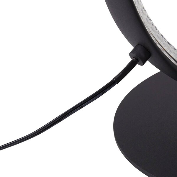 Lucande LED állólámpa Rodado, fekete, 132 cm, alumínium, Fekete, Nappali / Étkező, Alumínium, Modern