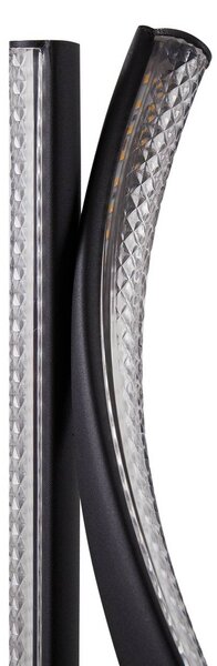 Lucande LED állólámpa Rodado, fekete, 132 cm, alumínium, Fekete, Nappali / Étkező, Alumínium, Modern