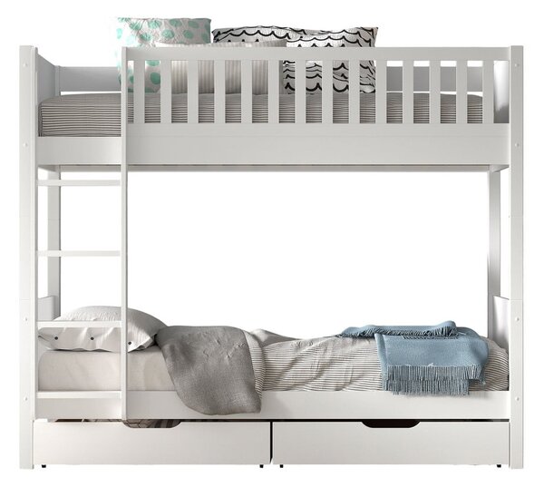 Fehér emeletes gyerekágy 90x200 cm Scott - Vipack