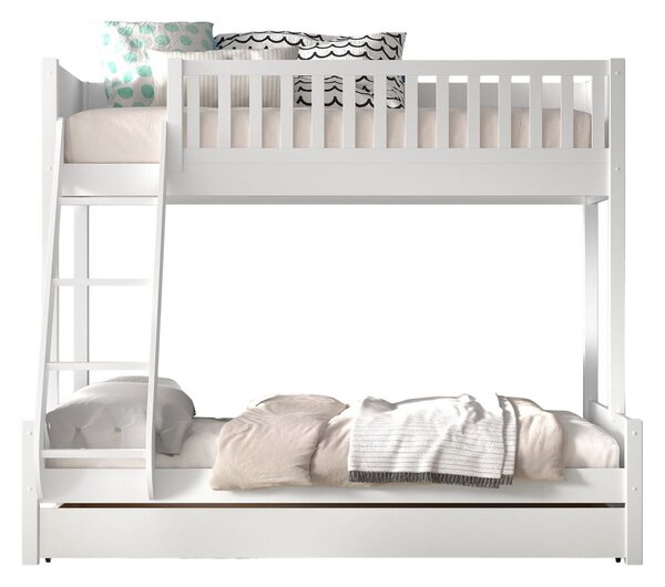 Fehér emeletes gyerekágy 140x200-90x200 cm Scott - Vipack