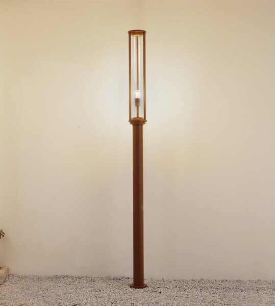 Lucande kültéri világítás Alivaro, rozsdás színű, 220 cm, E27, IP65, dimmelhető, Barna / rozsda, Alumínium, Modern