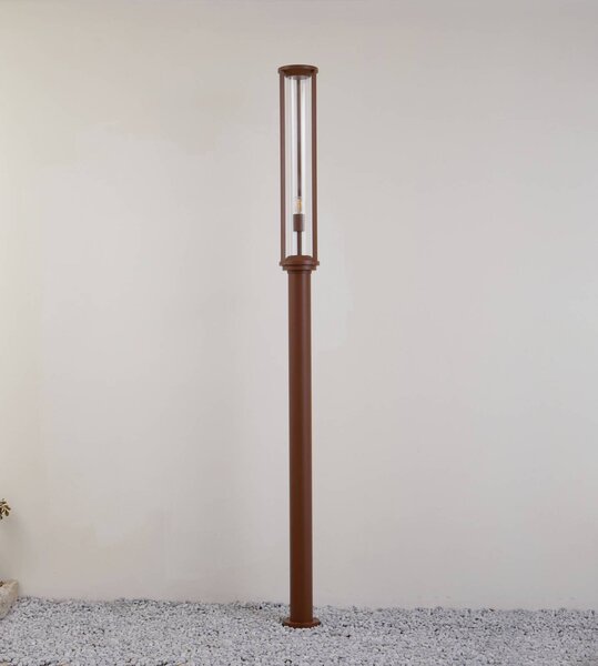 Lucande kültéri világítás Alivaro, rozsdás színű, 220 cm, E27, IP65, dimmelhető, Barna / rozsda, Alumínium, Modern