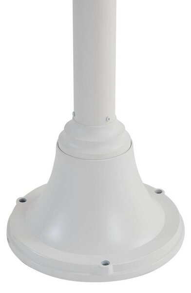 Lindby Madea kültéri lámpa, fehér, 2-lámpás, 213 cm, E27, IP44, dimmelhető, Fehér / opál, Alumínium, Modern