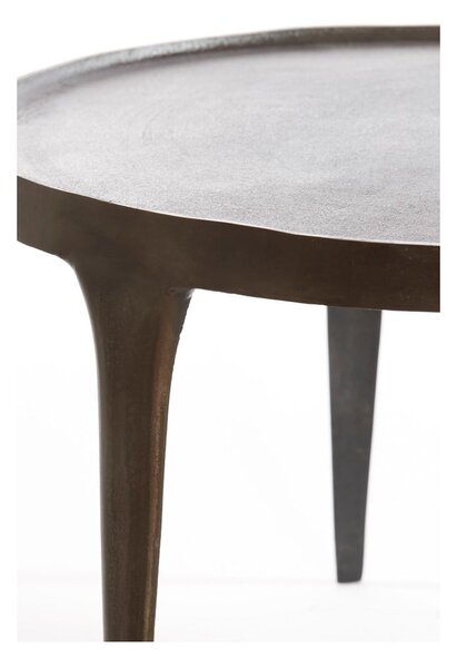 Barna kerek dohányzóasztal szett 2 db-os ø 75 cm Tobias – Light & Living