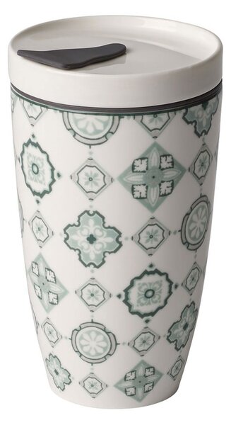 Like To Go zöld-fehér porcelán termobögre, 350 ml - Villeroy & Boch