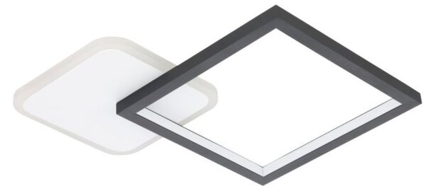 Távirányítós mennyezeti LED lámpa 15 W, hideg-melegfehér, fekete-fehér színű (Gafares)