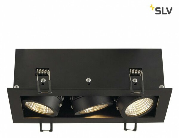 KADUX 3 LED fekete 20w 3000K 38° dimmelhető állítható süllyesztett spot lámpa