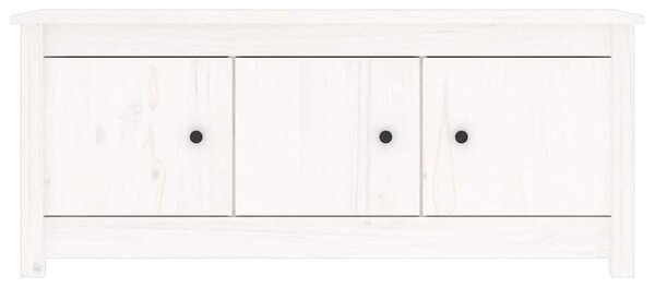 Fehér tömör fenyőfa cipősszekrény 110 x 38 x 45,5 cm