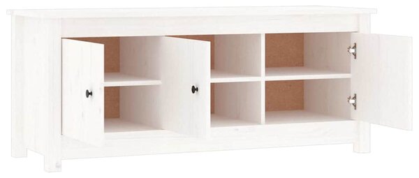 Fehér tömör fenyőfa cipősszekrény 110 x 38 x 45,5 cm