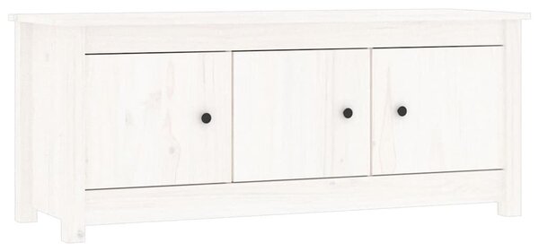 Fehér tömör fenyőfa cipősszekrény 110 x 38 x 45,5 cm