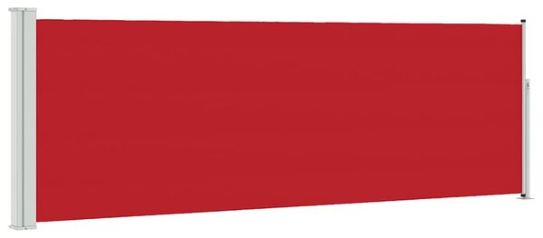 Piros behúzható oldalsó teraszi napellenző 100 x 300 cm