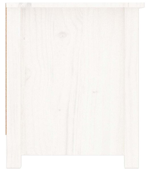 Fehér tömör fenyőfa cipősszekrény 110 x 38 x 45,5 cm