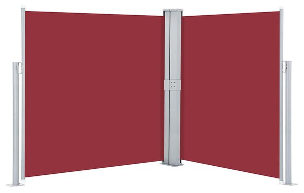 Piros behúzható oldalsó napellenző 140 x 600 cm