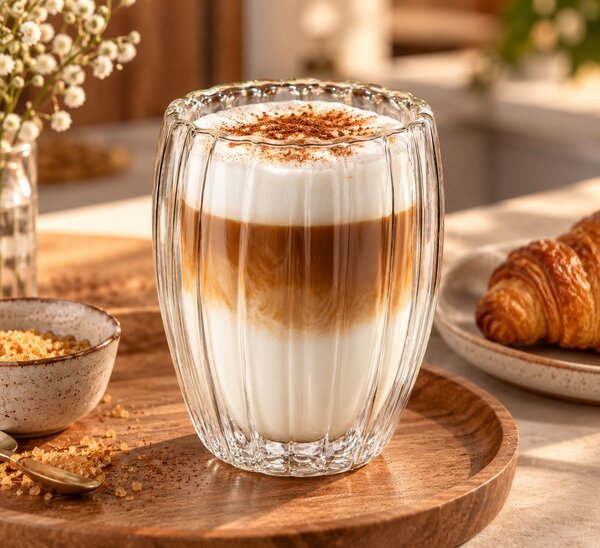 HOT & COLD duplafalú üvegpohár, 330 ml