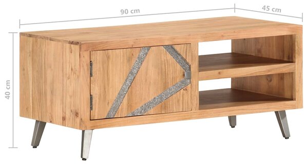 Tömör akácfa dohányzóasztal 90 x 45 x 40 cm