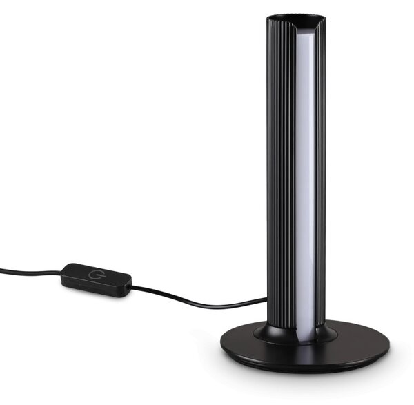 DORICA LED asztali lámpa, fekete, 25,5 cm, érintéssel dimmelhető