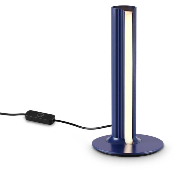 DORICA LED asztali lámpa, kék, 25,5 cm, érintéssel dimmelhető