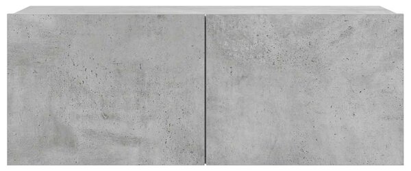 4 részes betonszürke szerelt fa TV-szekrényszett