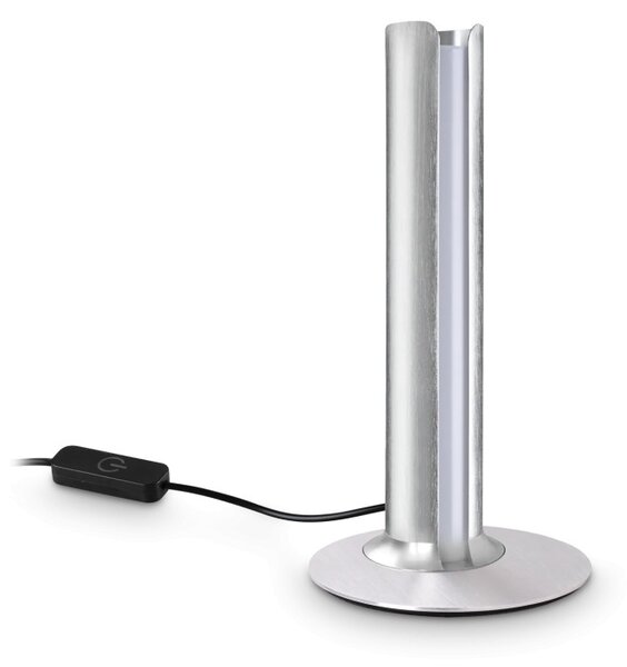 DORICA LED asztali lámpa, acél, 25,5 cm, érintéssel dimmelhető