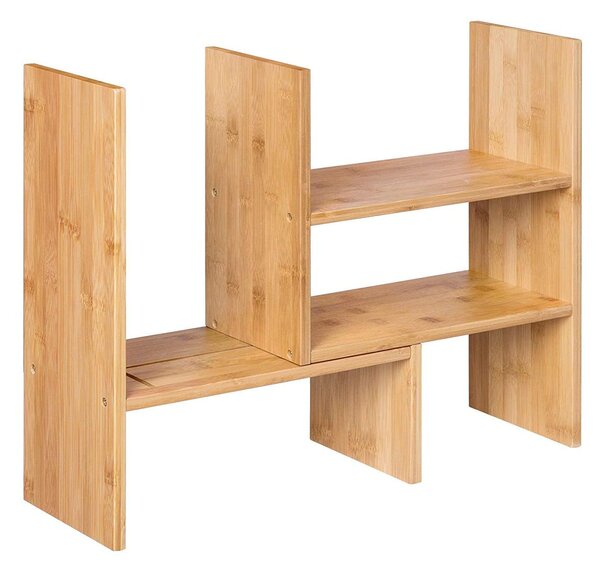 Bambusz asztali rendszerező, 3 adaptálható modulos asztali állvány