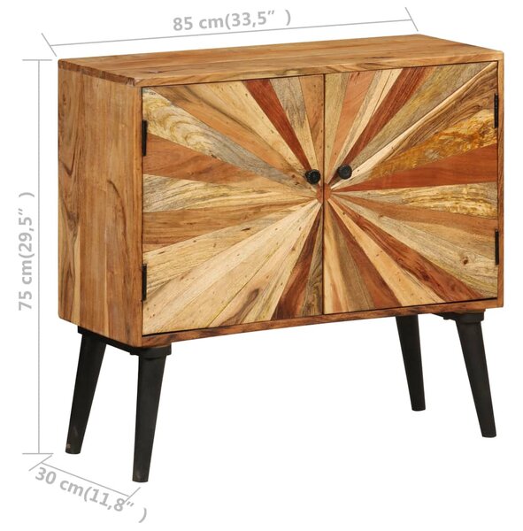 Tömör mangófa tálalószekrény 85 x 30 x 75 cm