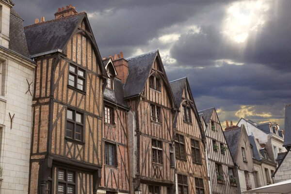 Vlies Fotótapéta - Wooden houses - 375x250 cm