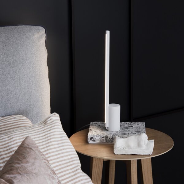 ESSENCE LED asztali lámpa, fehér, 39,5 cm, szögletes, dimmelhető
