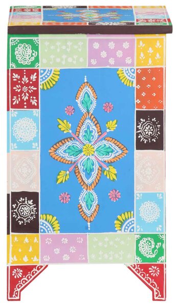 Kézzel festett tömör mangófa éjjeliszekrény 40 x 30 x 50 cm