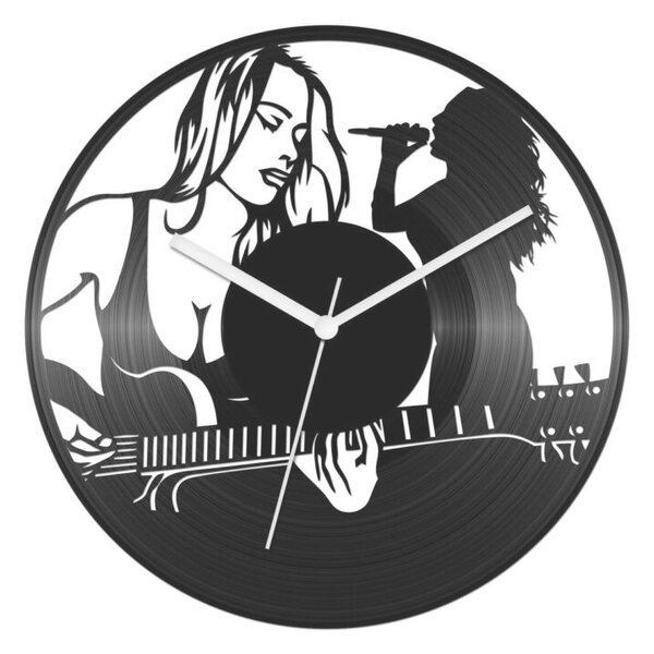 Női gitáros bakelit óra