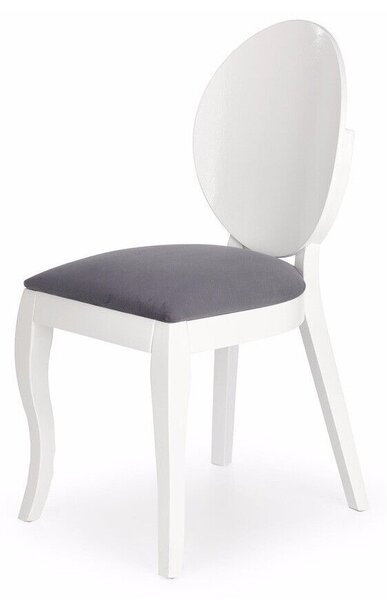 Szék Houston 335, 90x50x55cm, Fehér, Szürke, Bükkfa