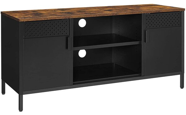 TV szekrény, TV asztal 3 állítható polccal 120 x 55 x 40 cm | SONGMICS